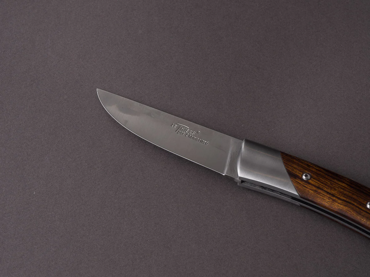 Coutellerie Chambriard - Le Thiers "Trappeur" - Folding Knife - Arizona Desert Ironwood Handle - Button Lock - Image 5