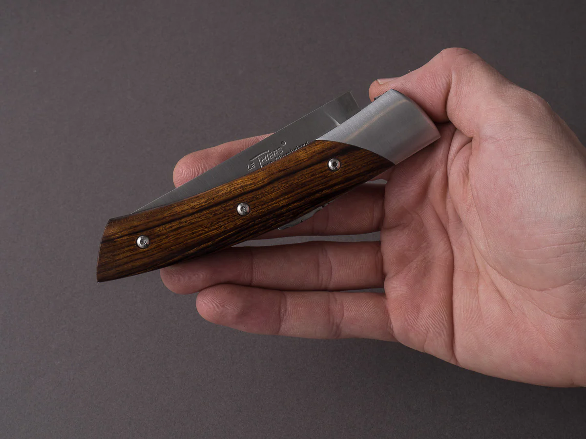 Coutellerie Chambriard - Le Thiers "Trappeur" - Folding Knife - Arizona Desert Ironwood Handle - Button Lock - Image 8