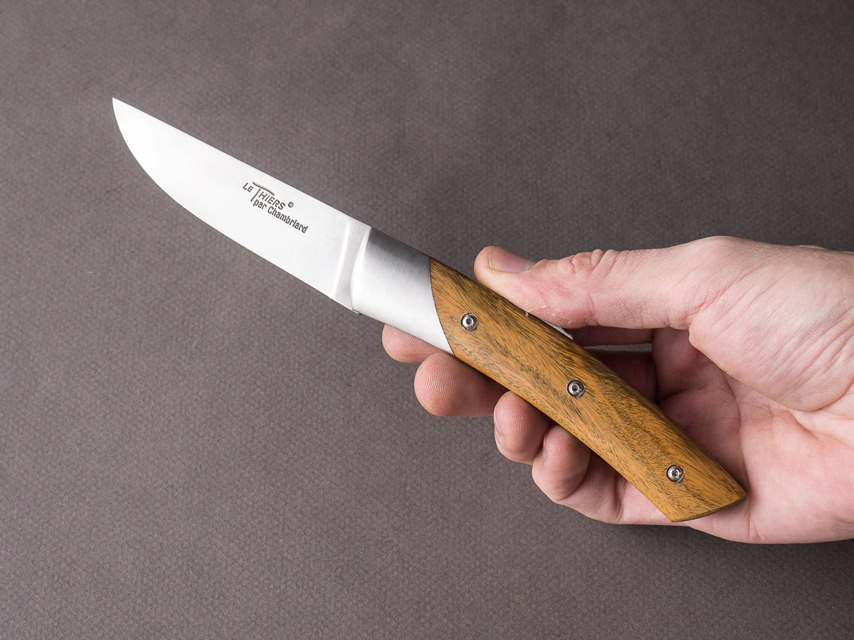 Coutellerie Chambriard - Le Thiers "Trappeur" - Folding Knife - Palo Santo Handle - Button Lock - Image 7