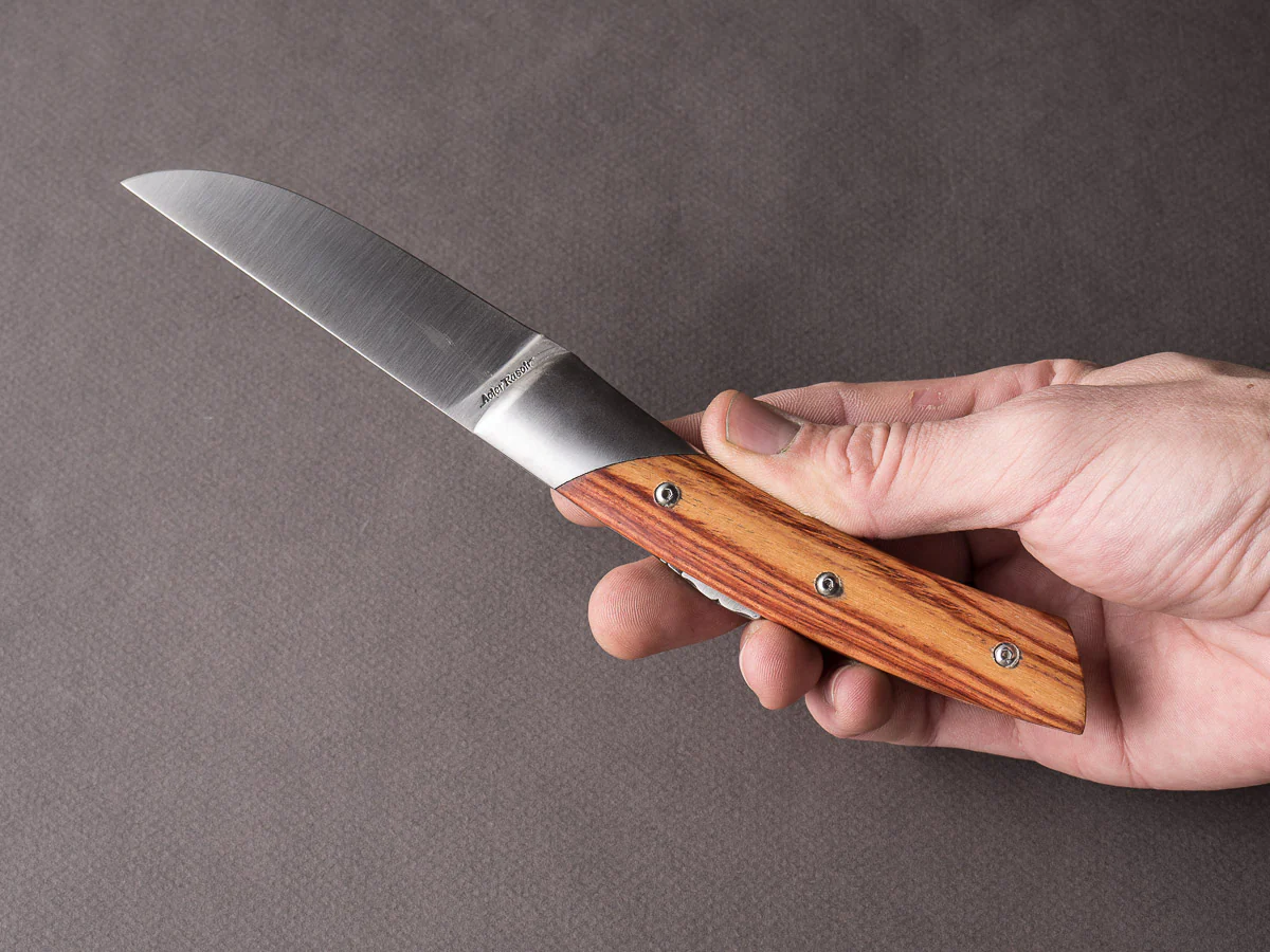 Coutellerie Chambriard - Le Thiers "Trappeur" - Folding Knife -Tulip Wood Handle - Button Lock - Image 6