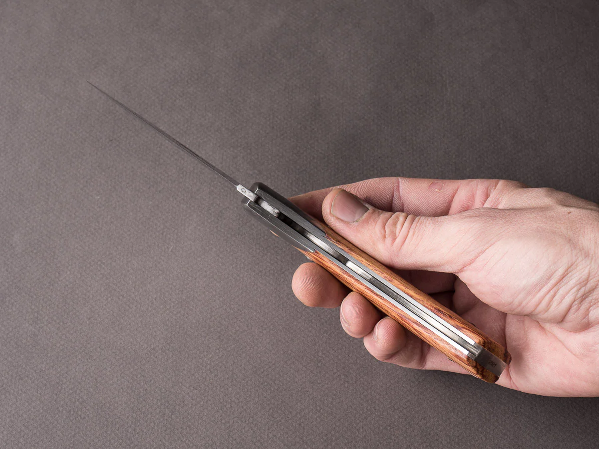 Coutellerie Chambriard - Le Thiers "Trappeur" - Folding Knife -Tulip Wood Handle - Button Lock - Image 8