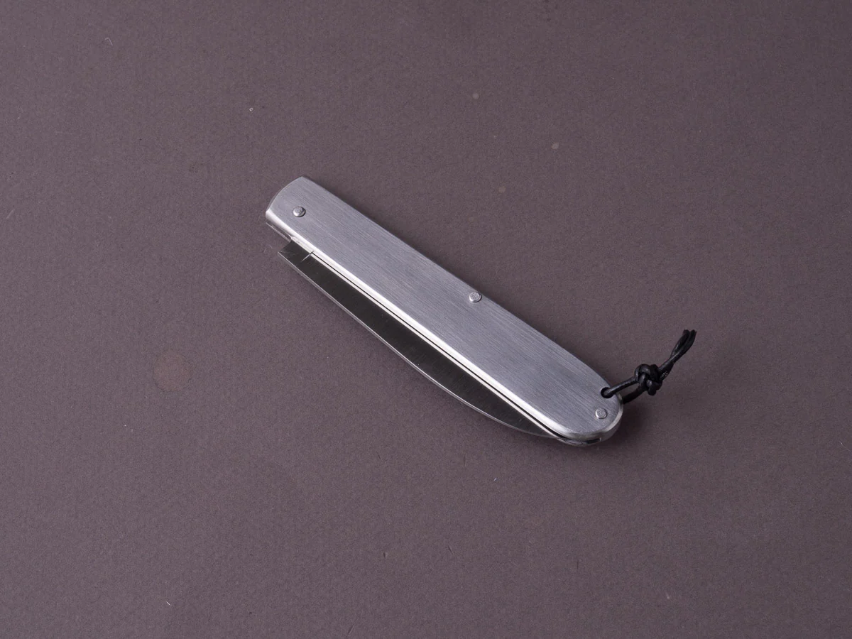 Coutellerie Maria - Folding Knife - Canif - 14C28N -  85mm - Satin Handle - Pocket Clip
