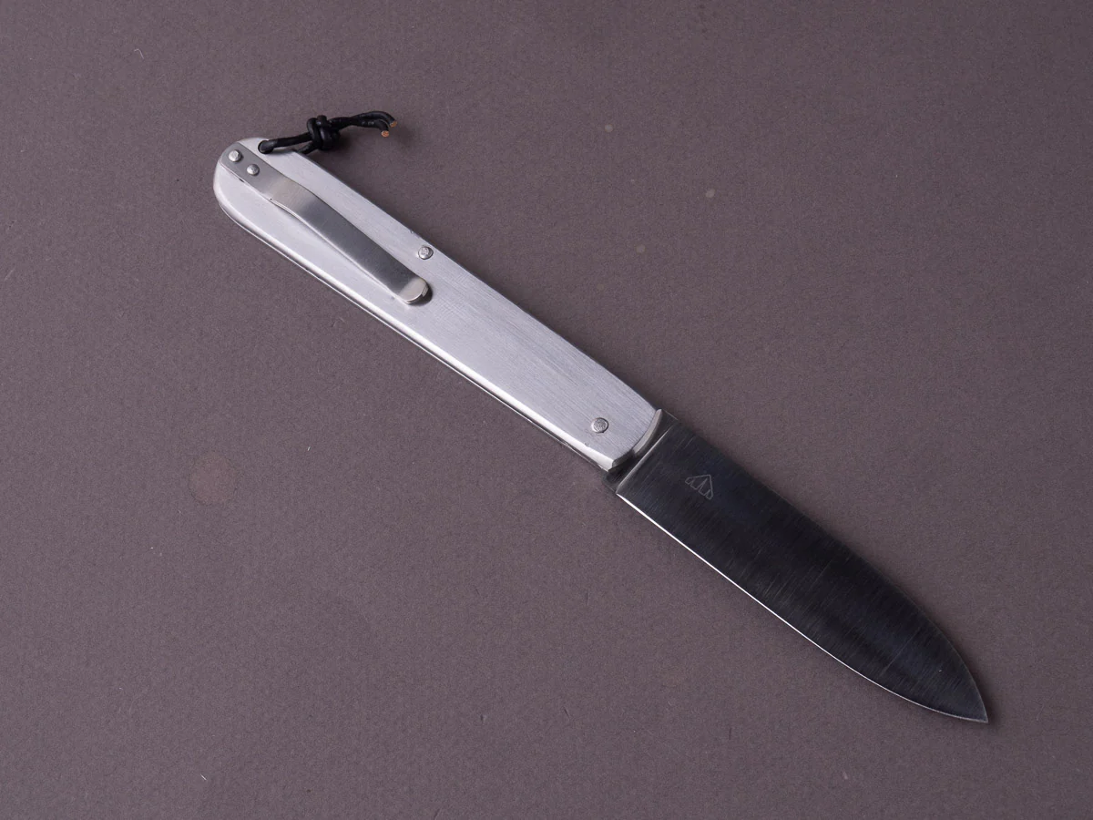 Coutellerie Maria - Folding Knife - Canif - 14C28N -  85mm - Satin Handle - Pocket Clip - Image 4