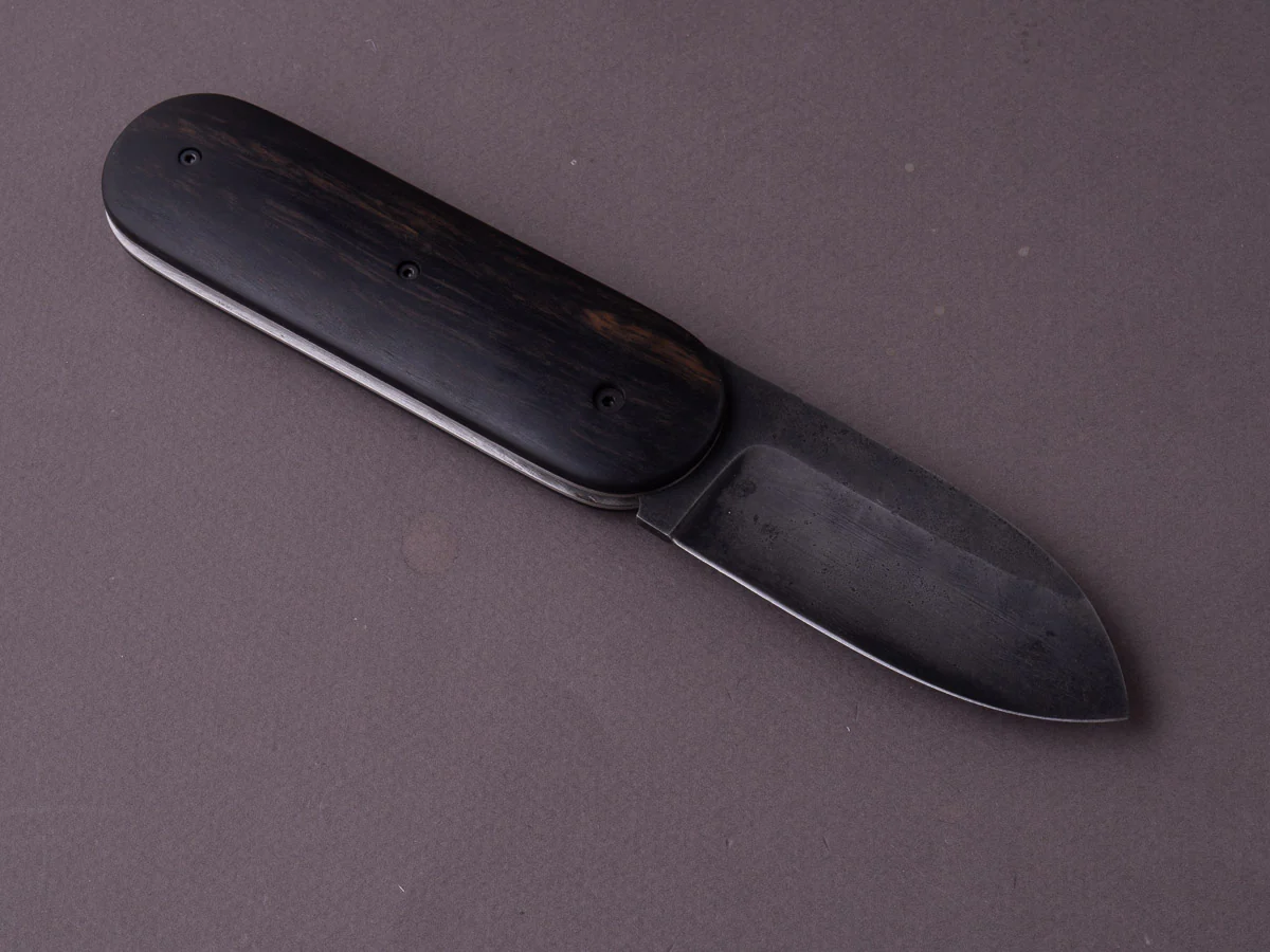 Coutellerie Maria - Folding Knife - BigDog - XC75 - Forced Patina - 80mm - Ebony Handle