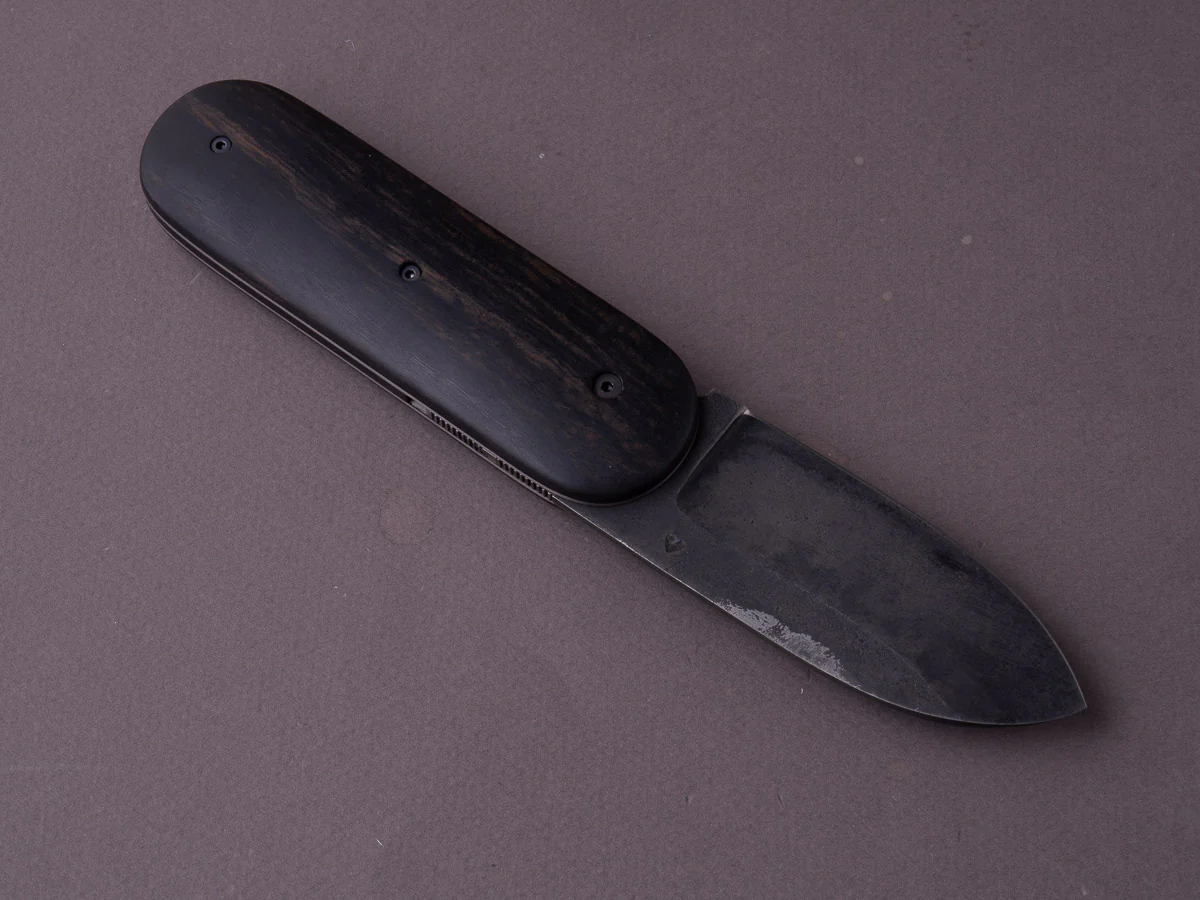 Coutellerie Maria - Folding Knife - BigDog - XC75 - Forced Patina - 80mm - Ebony Handle - Image 4