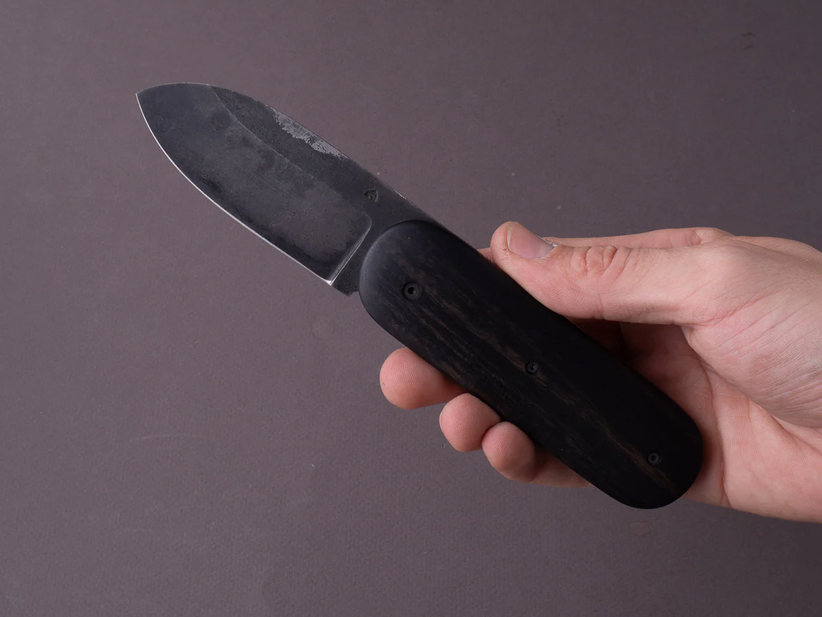 Coutellerie Maria - Folding Knife - BigDog - XC75 - Forced Patina - 80mm - Ebony Handle - Image 5