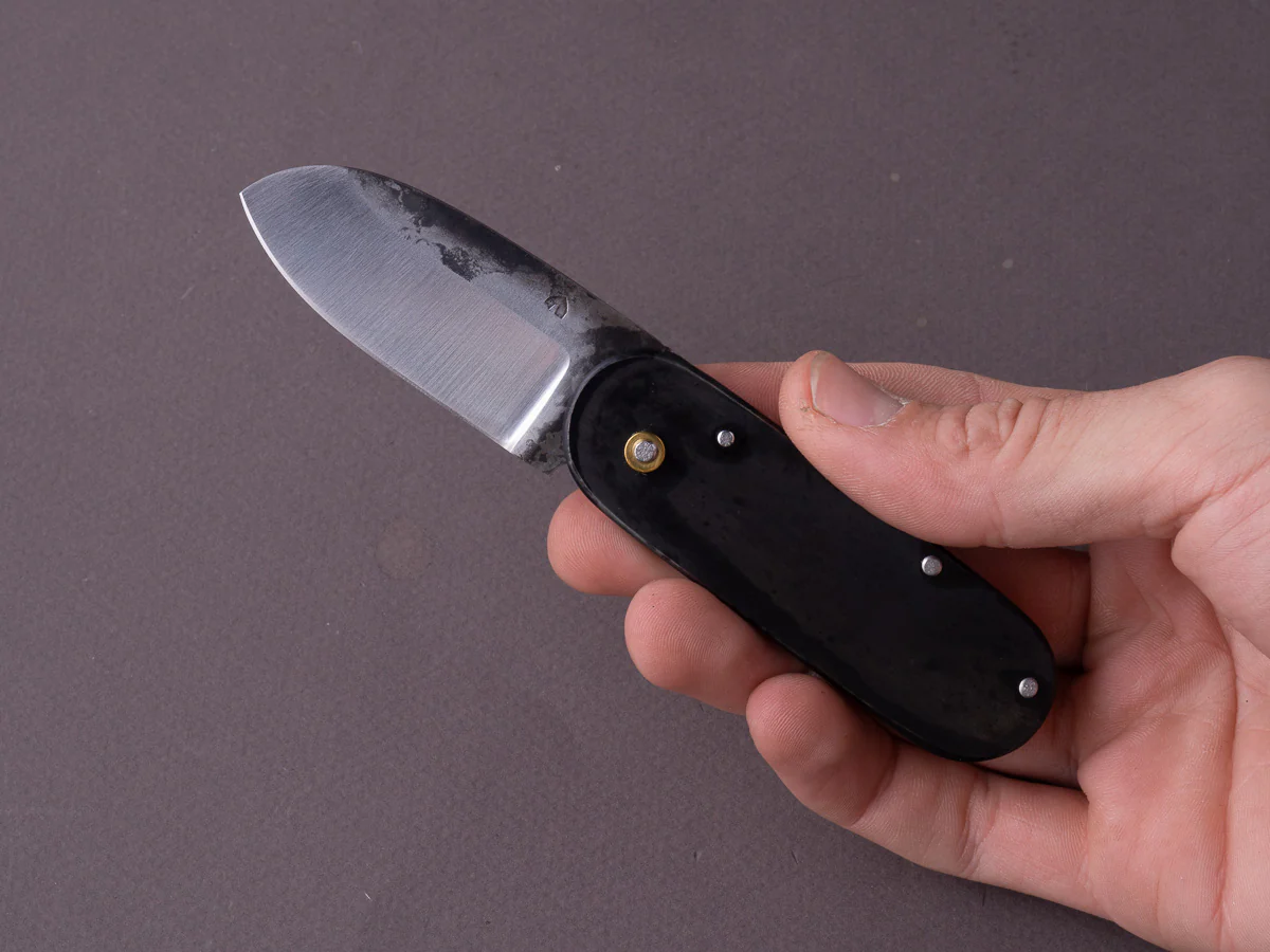 Coutellerie Maria - Folding Knife - French Bulldog - XC75 Carbon - 55mm - Patinated Handle - Image 5