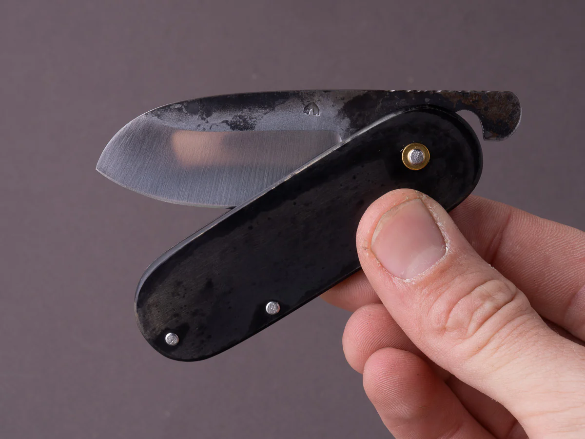 Coutellerie Maria - Folding Knife - French Bulldog - XC75 Carbon - 55mm - Patinated Handle - Image 8