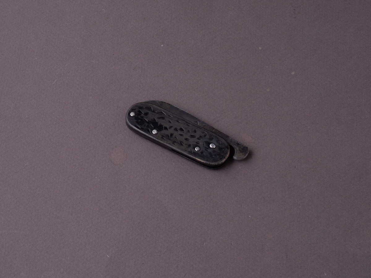 Coutellerie Maria - Folding Knife - BabyDog - XC75 - Brut de Forge - 40mm - Patinated Handle - Image 2