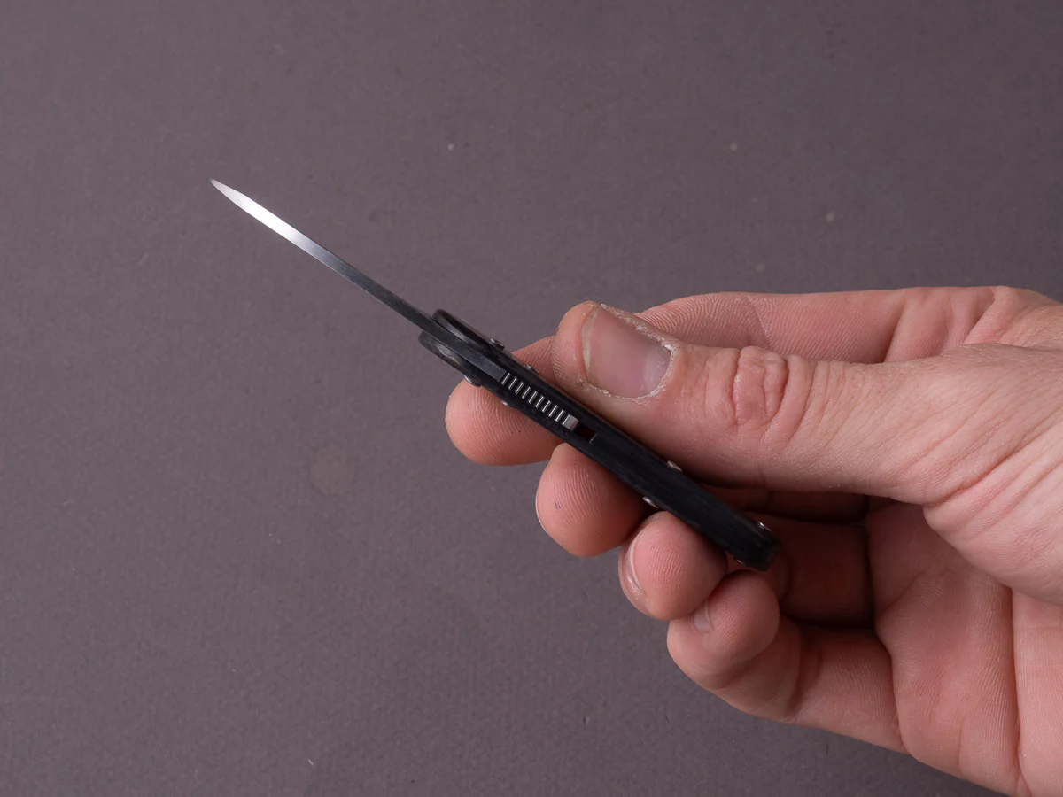 Coutellerie Maria - Folding Knife - BabyDog - XC75 - Brut de Forge - 40mm - Patinated Handle - Image 7