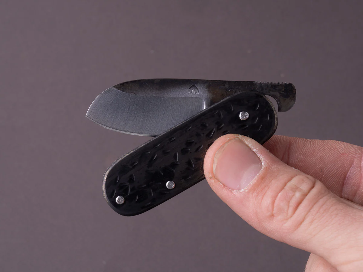 Coutellerie Maria - Folding Knife - BabyDog - XC75 - Brut de Forge - 40mm - Patinated Handle - Image 8