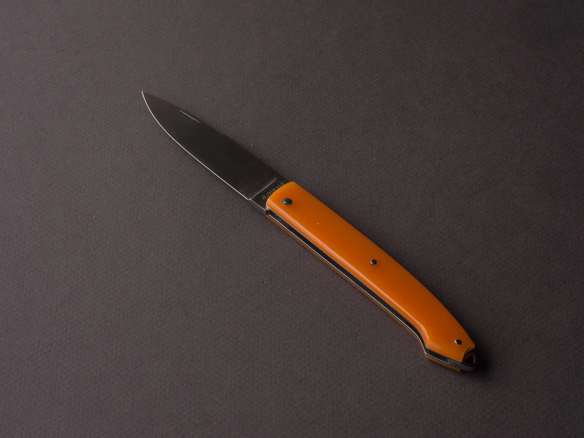 D. Ponson - FOLDING - Le Chignore  - Slip Joint - 19C27 - 80mm - Orange G10 - Image 2