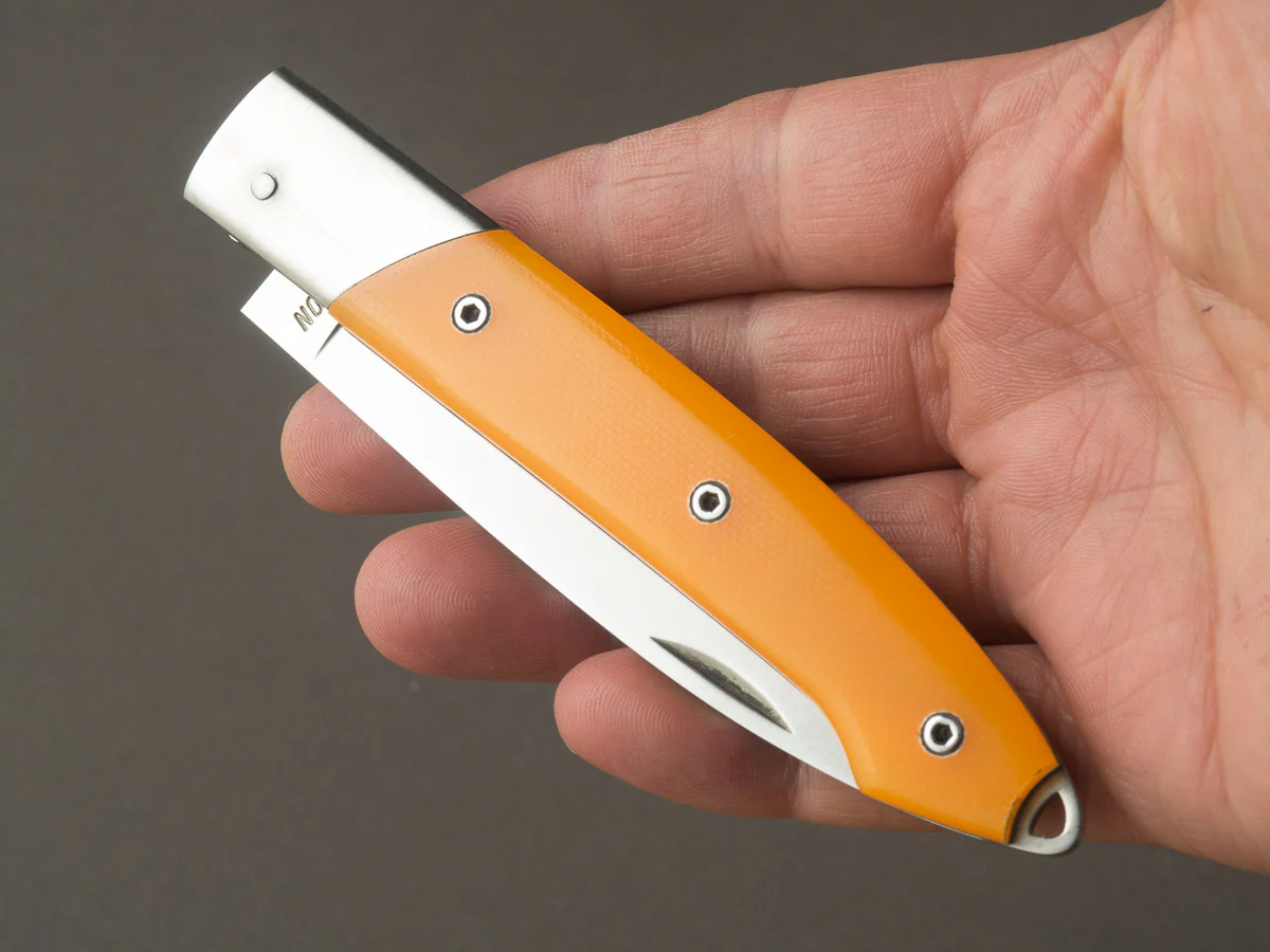 D. Ponson - Bitorsd - Folding Knife - Orange G10 w/ Metal Bolster - Image 5