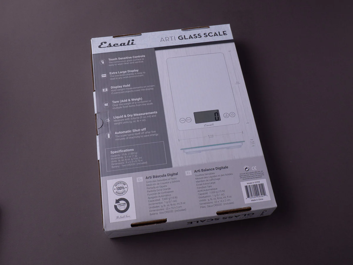 Escali - Arti Digital Glass Scale - Frost White (15Lbs) - Image 3