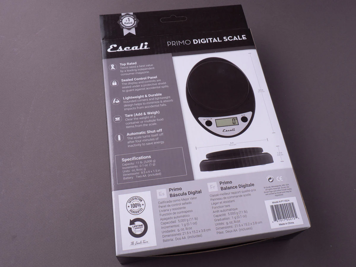 Escali - Primo Digital Scale - Black (11Lbs) - Image 5