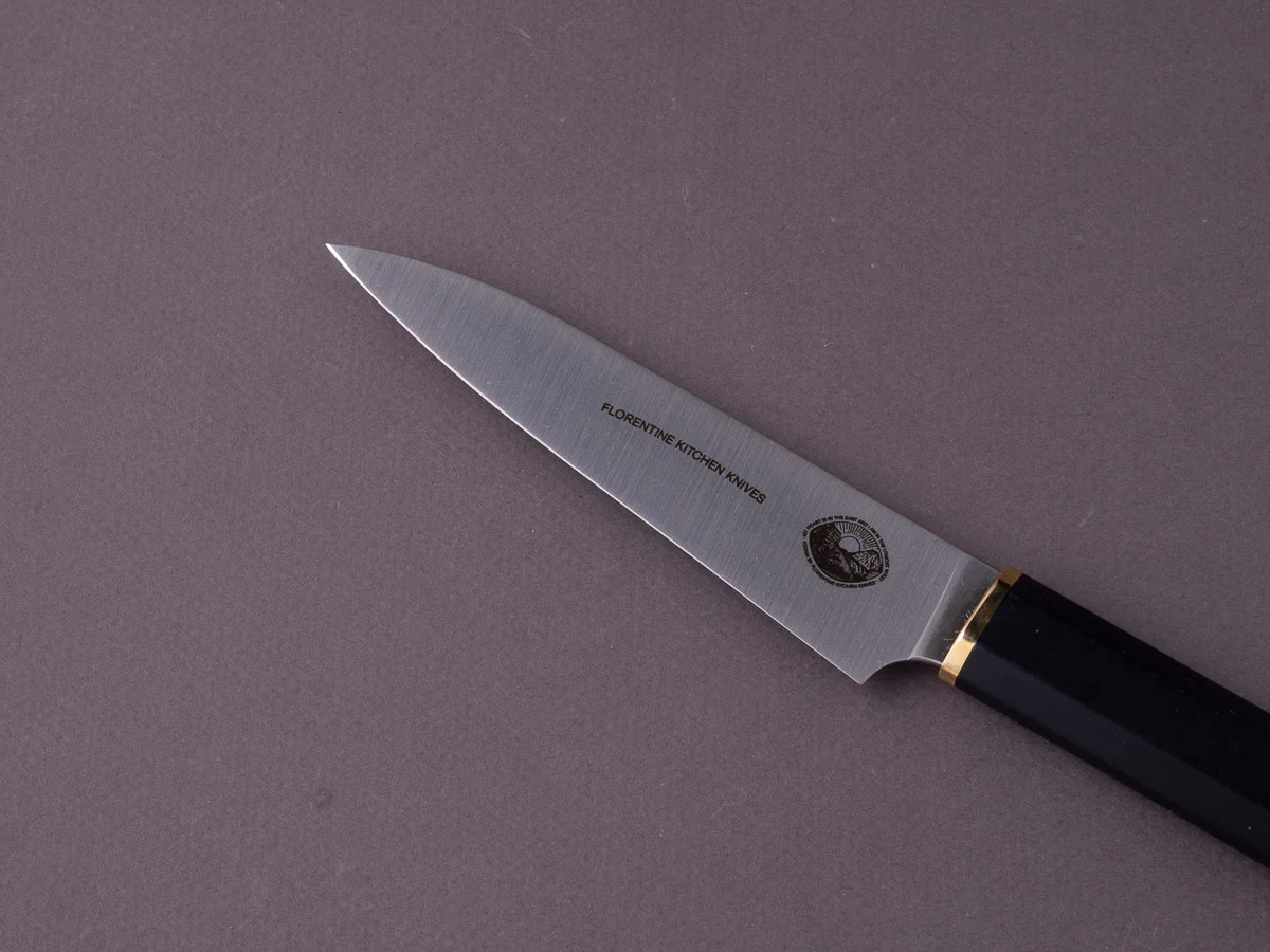 Florentine Kitchen Knives - Kedma - Paring - Stacked Black Handle - Image 4