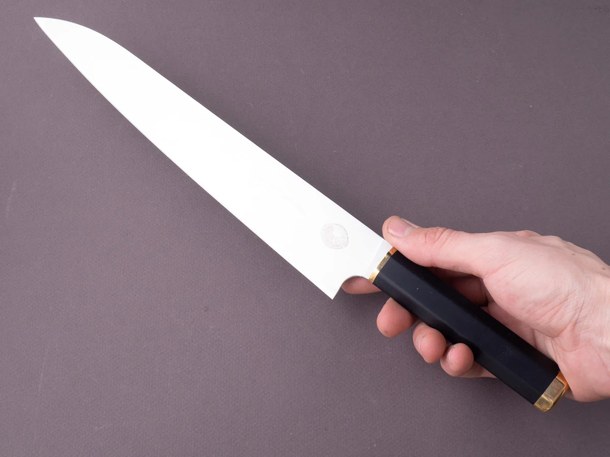 Florentine Kitchen Knives - Kedma - Stainless - Sujihiki - 270mm - Black Handle - Image 3