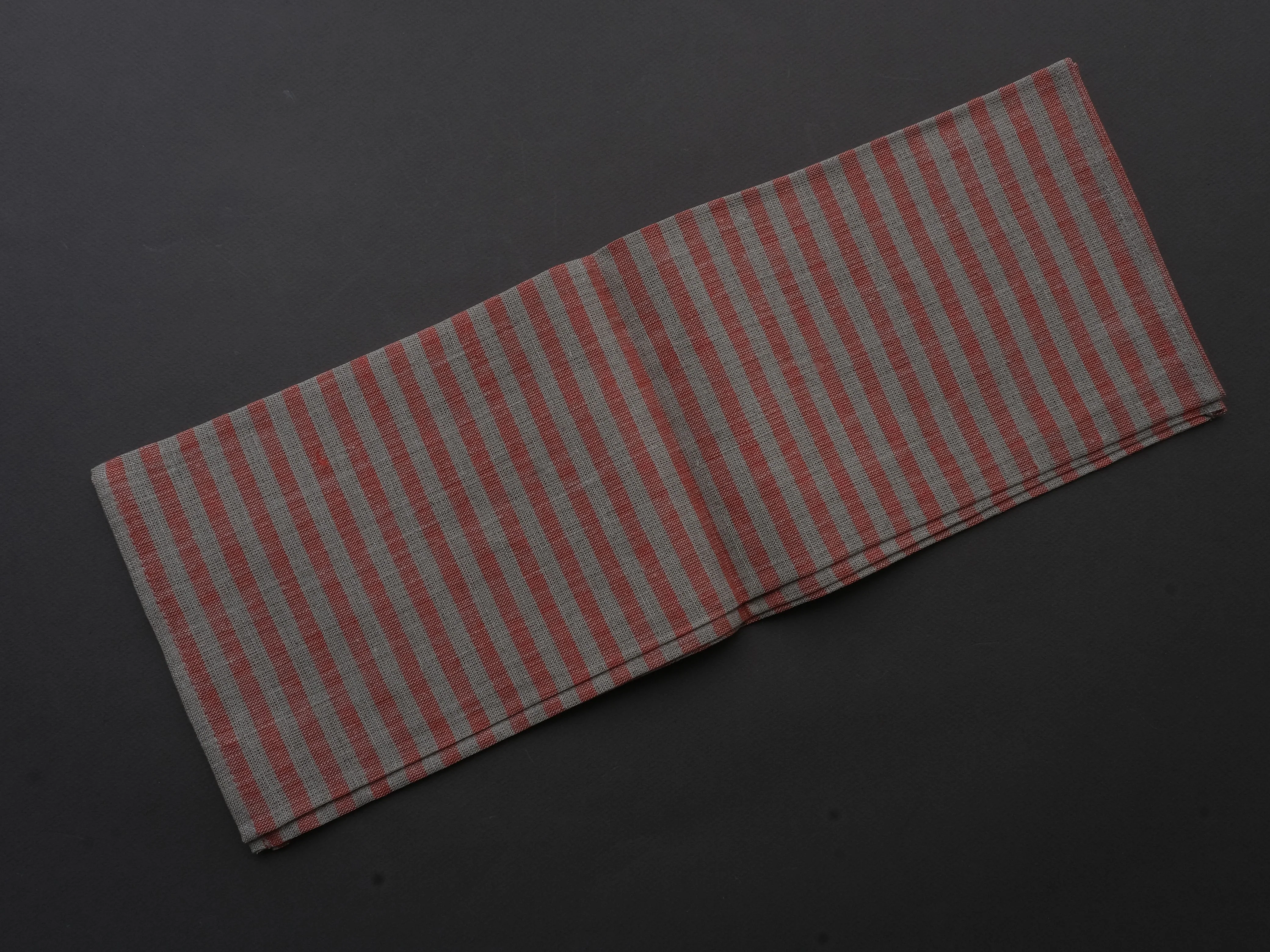Fog Linen - Linen Kitchen Cloth - "Agnes" Red and Natural Stripe - Image 2