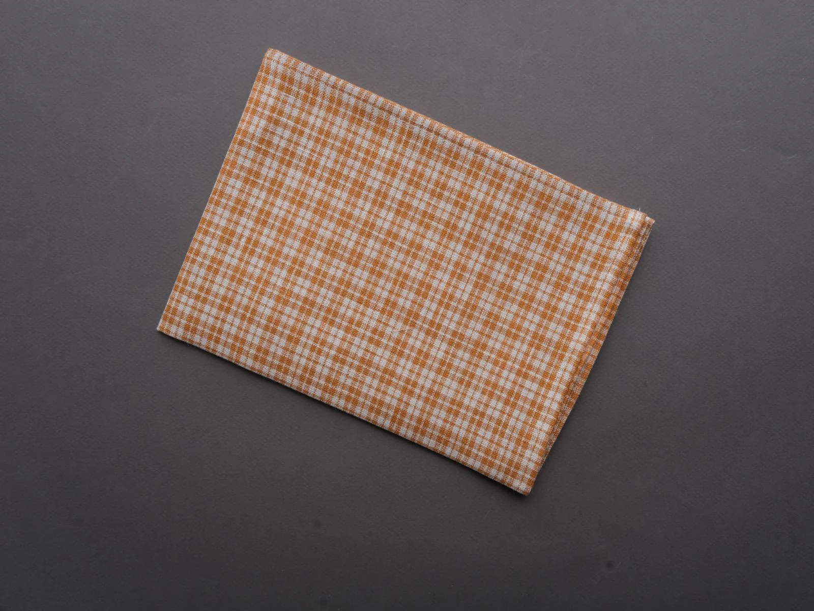 Fog Linen - Linen Kitchen Cloth - "Charlotte" Orange + Natural Check