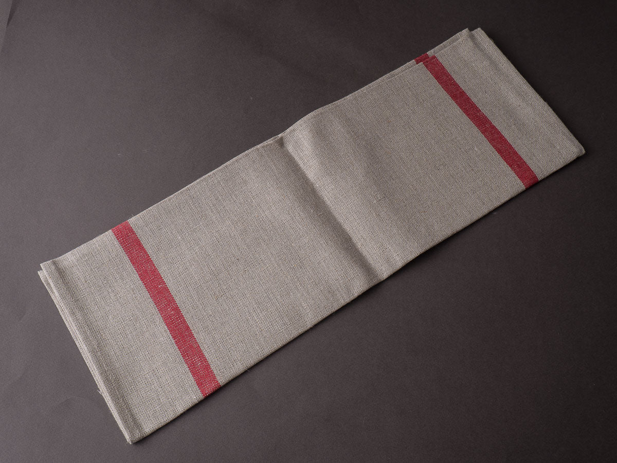 Fog Linen - Linen Kitchen Cloth - Thick - Natural & Red - Image 2