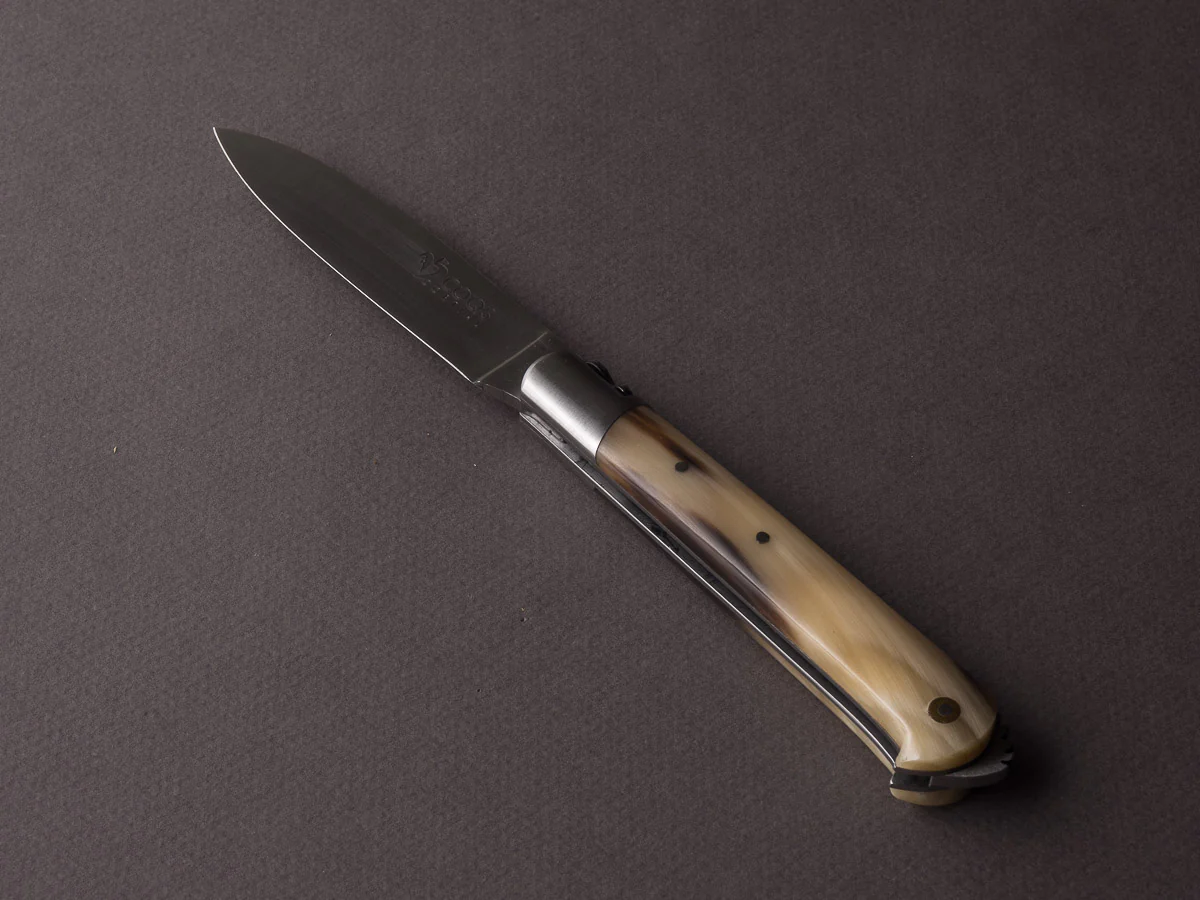 Fontenille-Pataud - 5 Coqs - 80mm Folding - Lever Lock - Blonde Horn Handle - Image 2