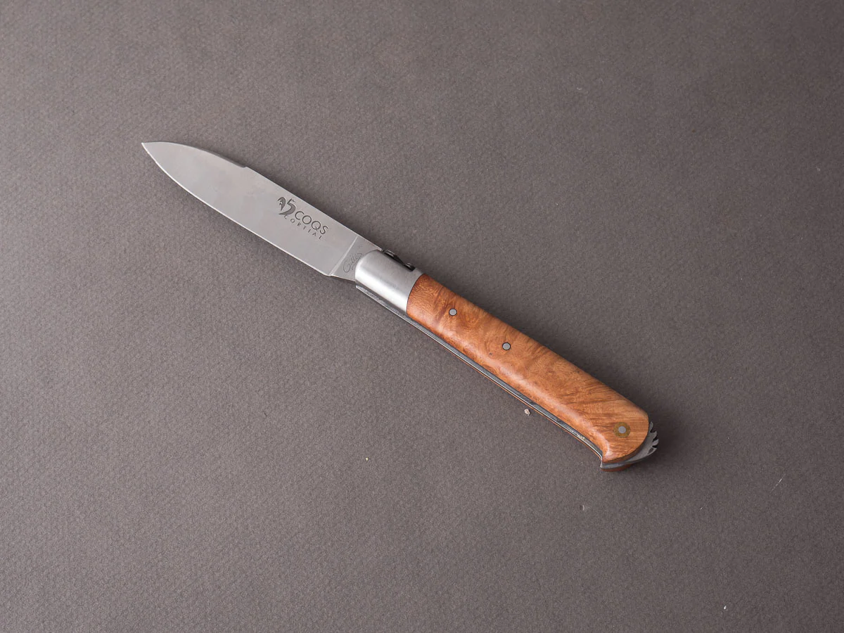 Fontenille-Pataud - 5 Coqs - 80mm Folding - Lever Lock - Briar Wood