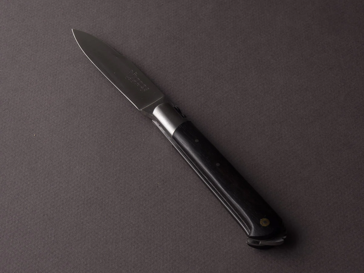 Fontenille-Pataud - 5 Coqs - 80mm Folding - Lever Lock - Ebony Handle - Image 2