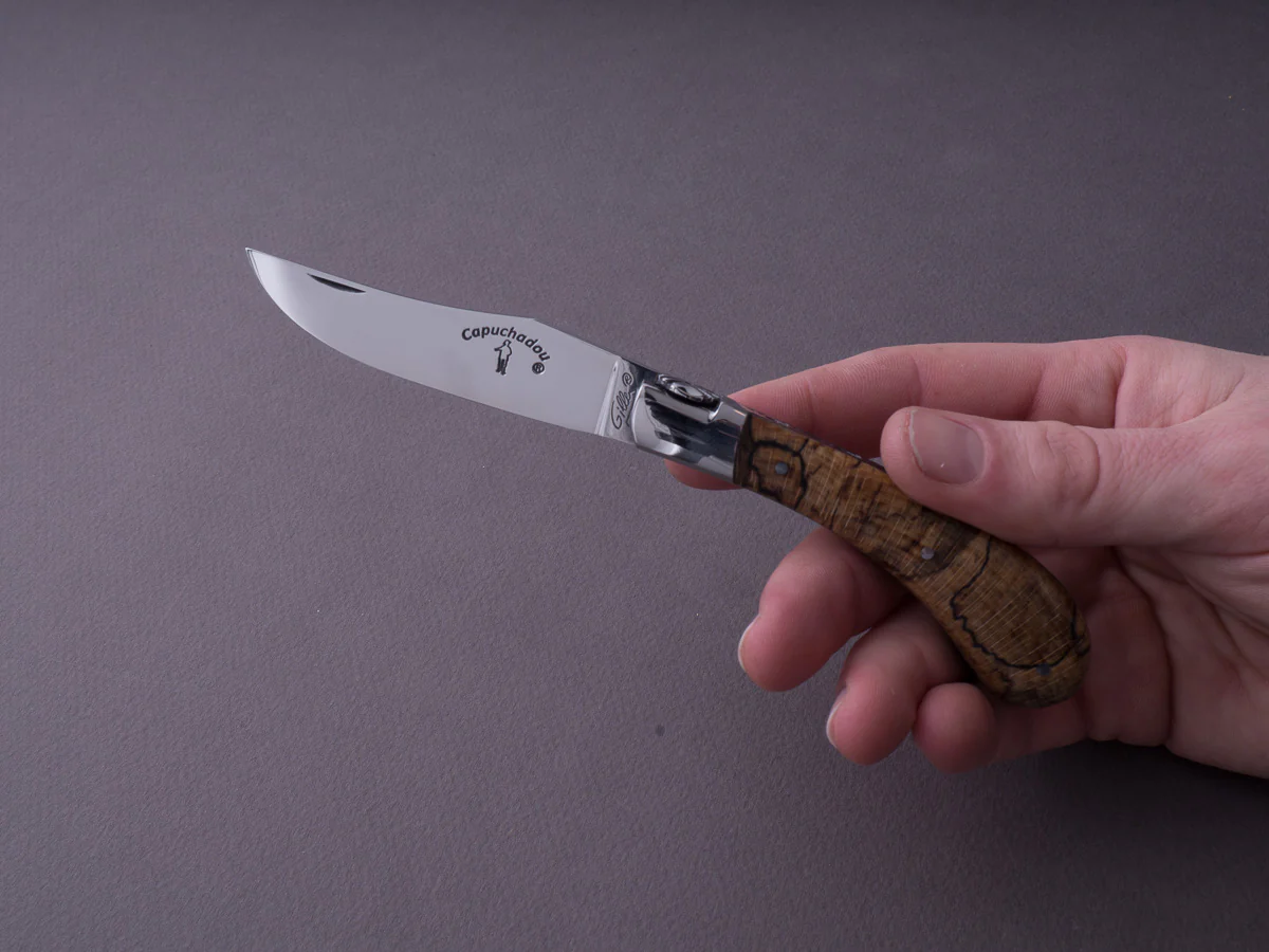 Fontenille-Pataud - Folding Knife - Capuchadou - 100mm - Stabilized Beechwood Handle - Image 5