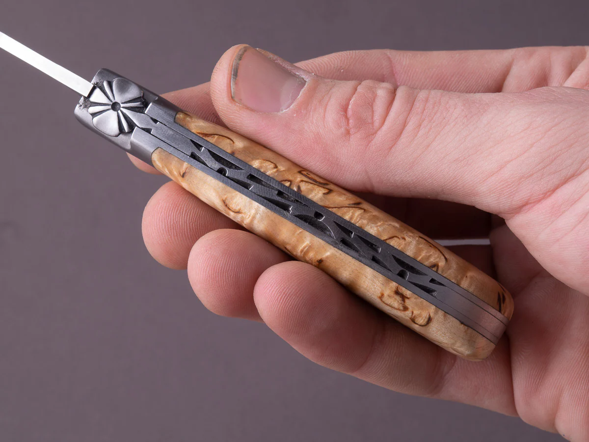Fontenille-Pataud - Capuchadou - 100mm Folding - Spring System - Stabilized Birch Handle - Image 7