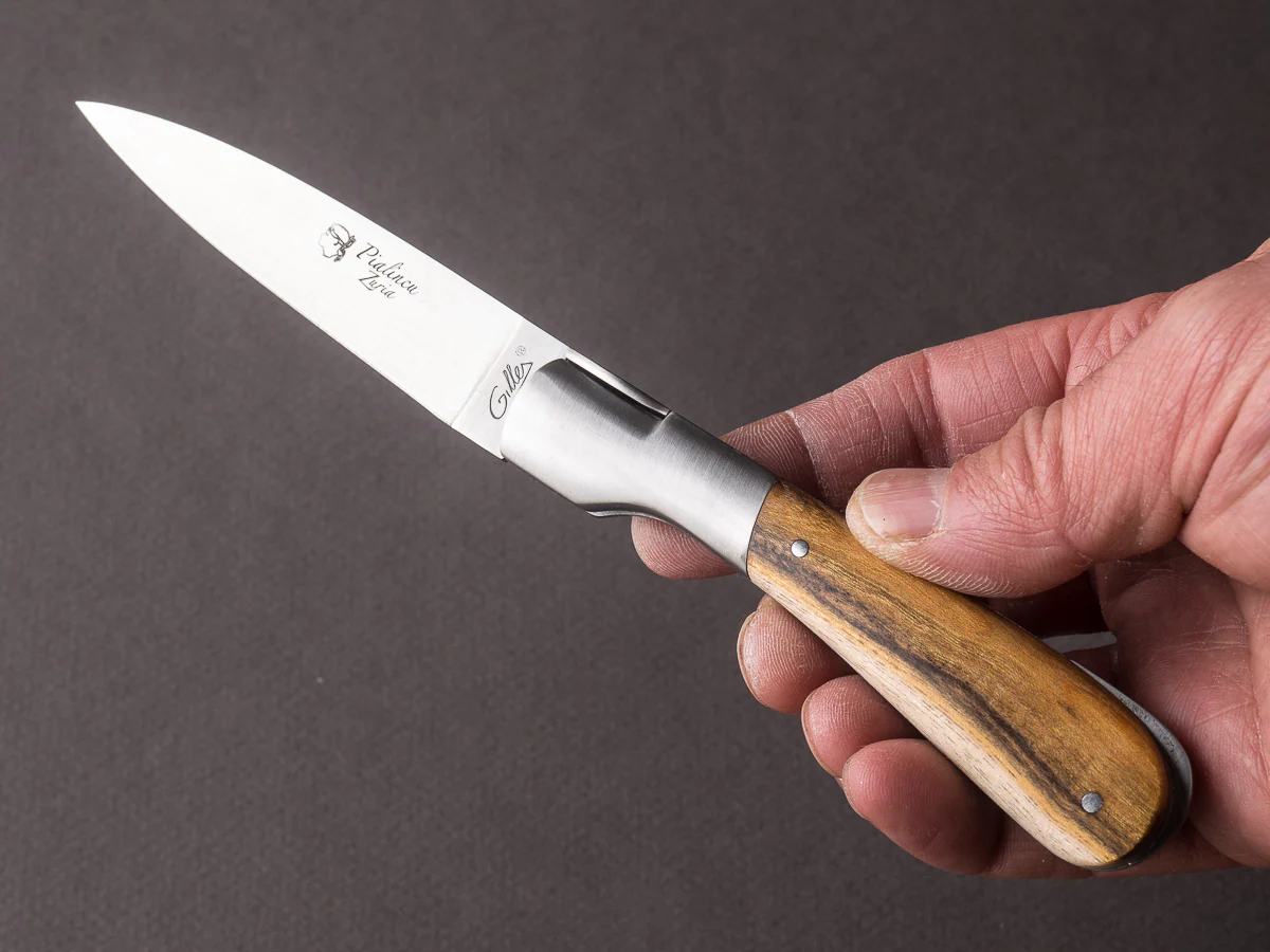 Fontenille-Pataud - Corsican Pialincu - 110mm Folding - Spring System -Pistachio Handle - Image 3
