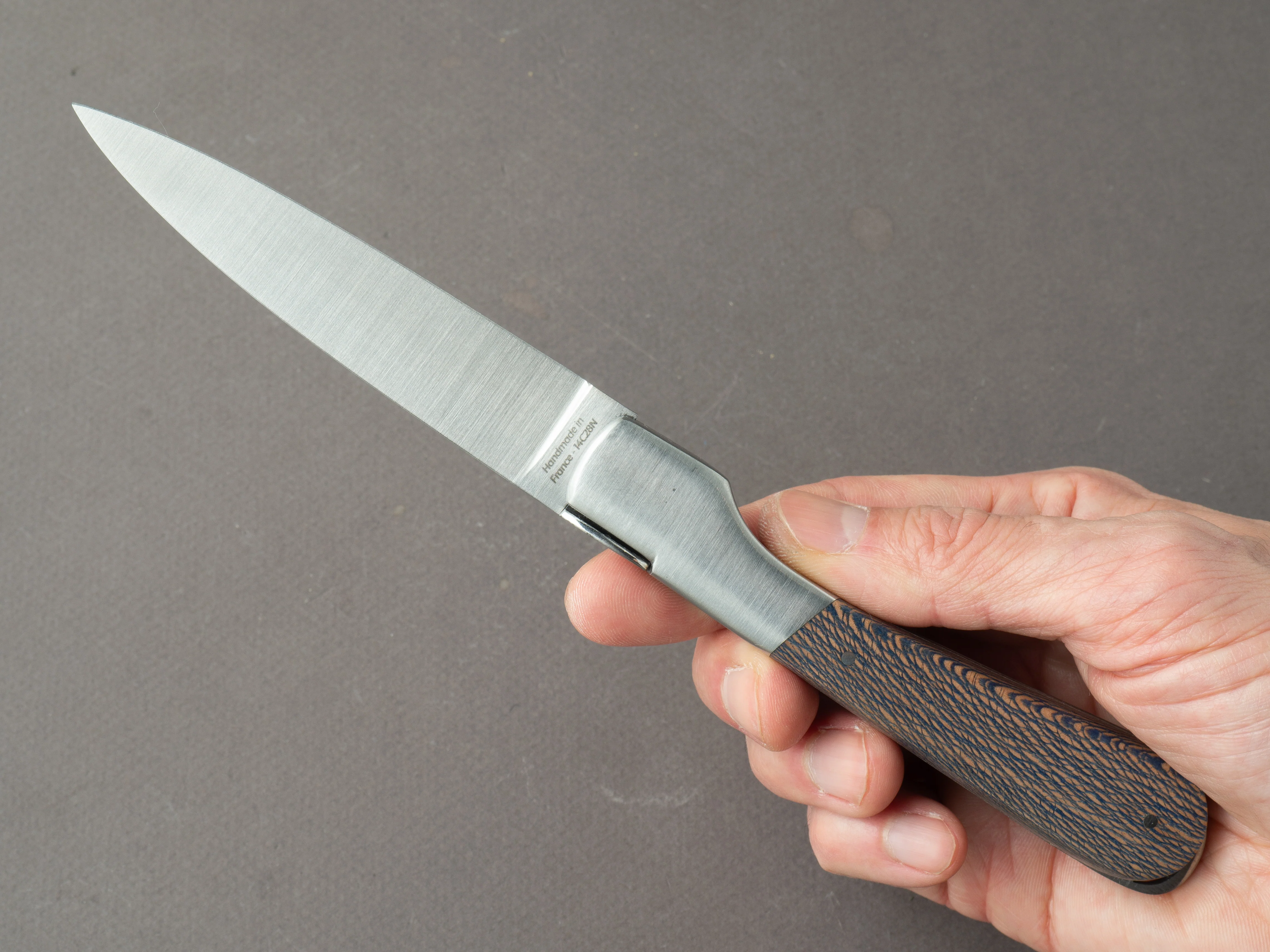 Fontenille-Pataud - Corsican Sperone - 120mm Folding - Lever Lock - Stabilized Blue Palm - Image 5
