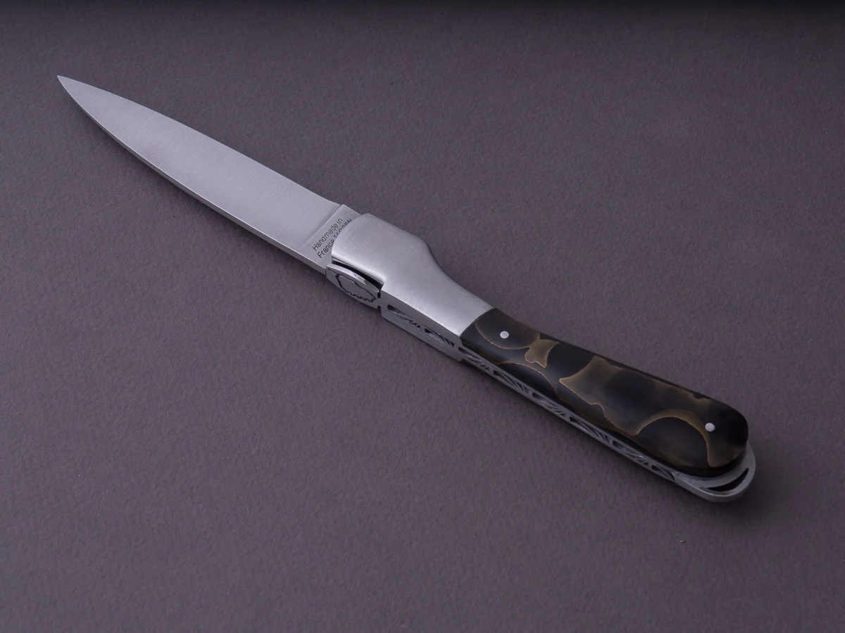 Fontenille-Pataud - Folding Knife - Corsican Sperone - Lock back - 90mm - Brass-in-Resin - Image 6
