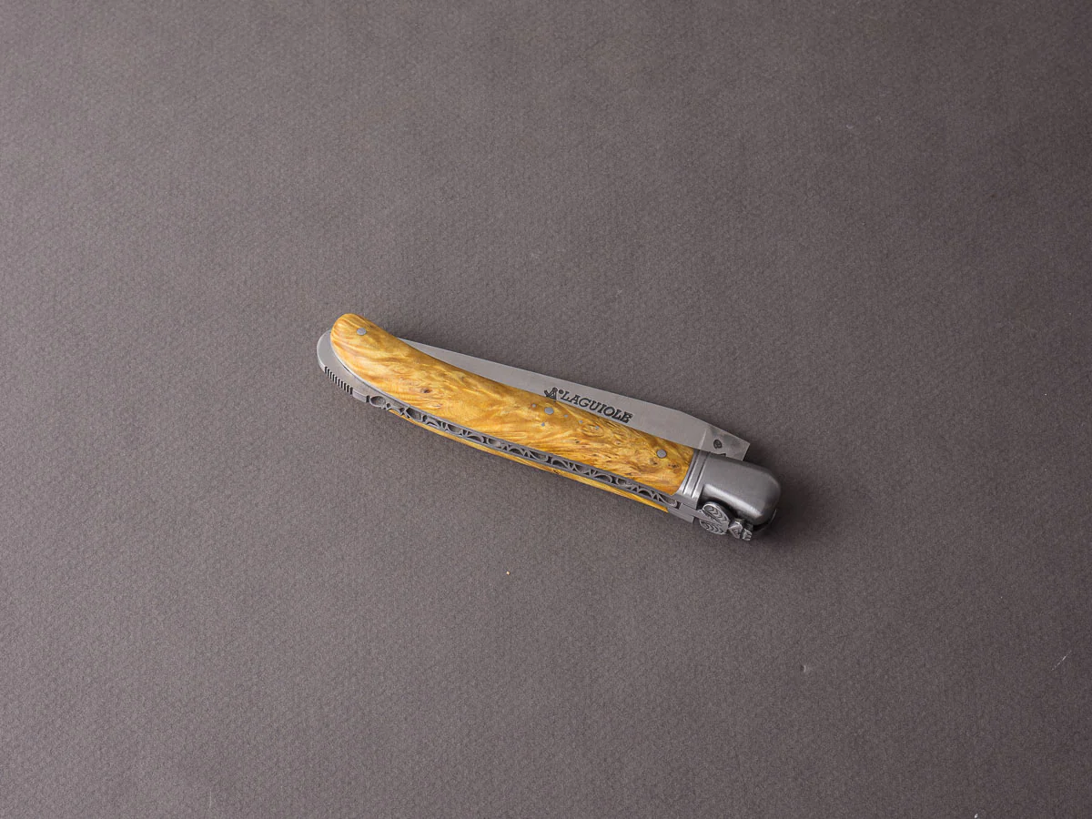 Fontenille-Pataud - Folding Knife - Laguiole Nature - Golden Maple Burl - Lock Back - 120mm - Image 8