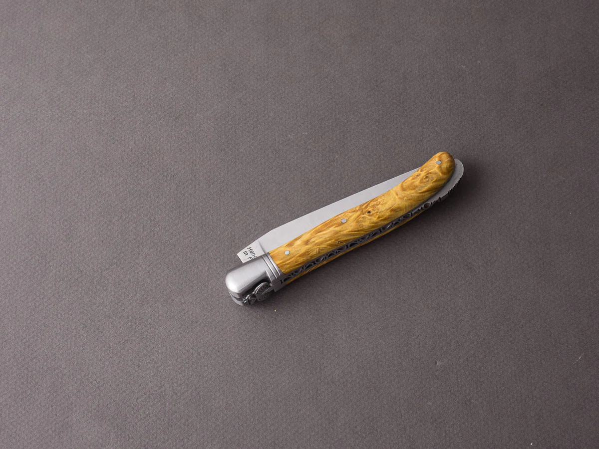 Fontenille-Pataud - Folding Knife - Laguiole Nature - Golden Maple Burl - Lock Back - 120mm - Image 9