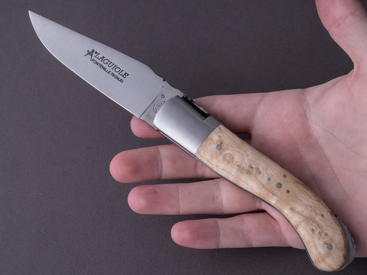 Fontenille-Pataud - Folding Knife - Laguiole Sport - Ash Burl - Lock Back - 130mm - Image 6