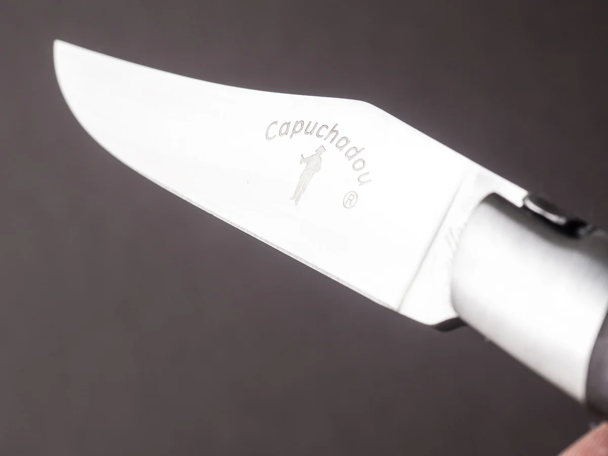 Fontenille-Pataud - Folding Knife - Le Capuchadou Guilloche - Spring Lock - 120mm - Leather Handle - Image 8