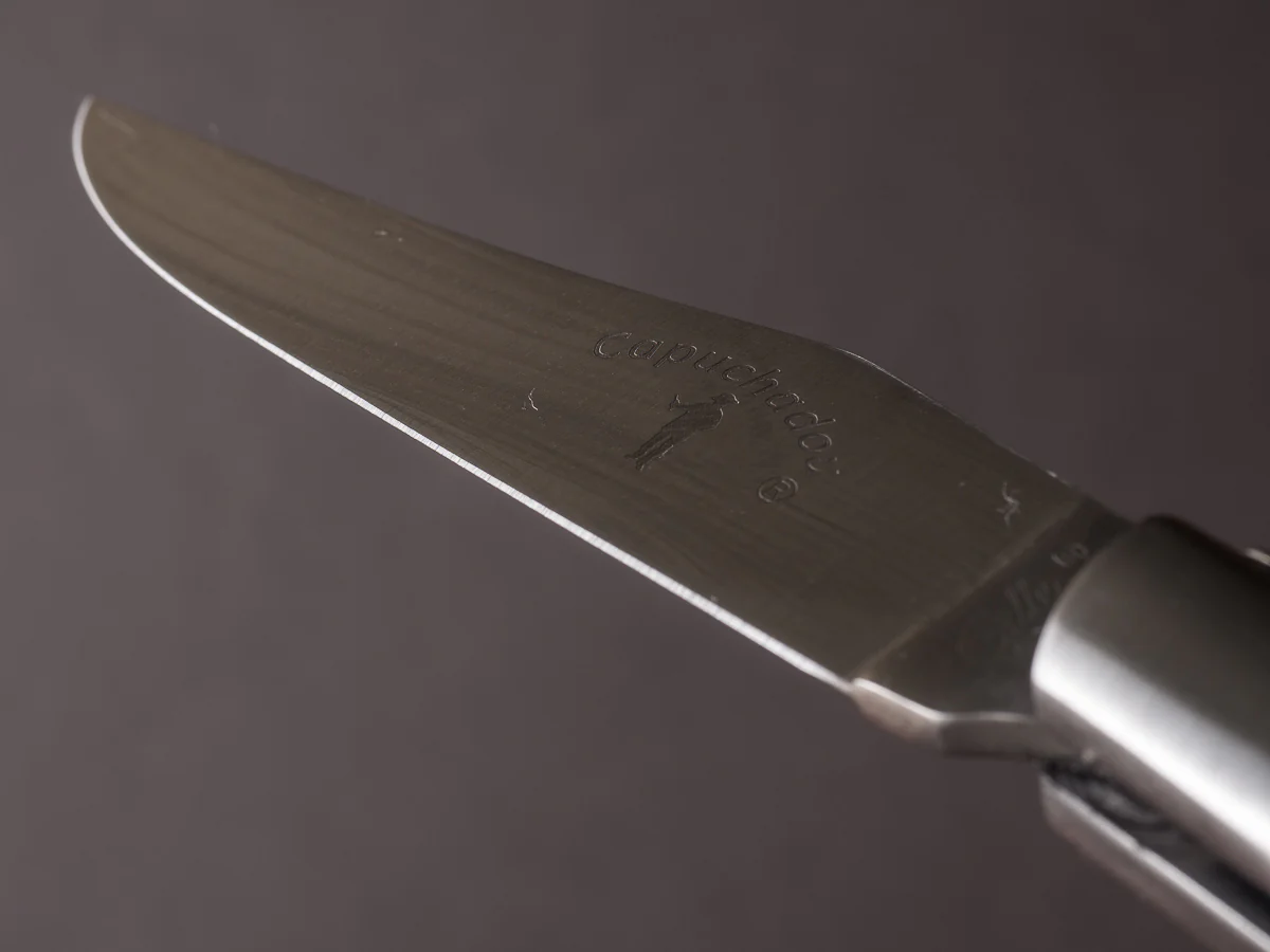 Fontenille-Pataud - Folding Knife - Le Capuchadou Guilloche - Spring Lock - 120mm - Leather Handle - Image 9