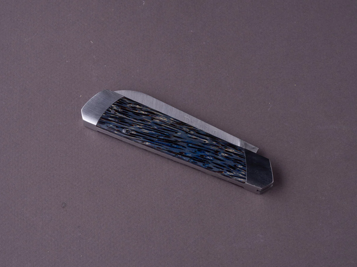 Fontenille Pataud - Folding Knife - Le Pradel - 14C28N - 90mm - Blue Palm Tree Handle - Image 3