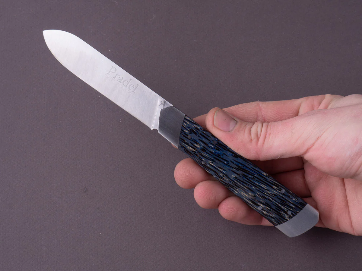 Fontenille Pataud - Folding Knife - Le Pradel - 14C28N - 90mm - Blue Palm Tree Handle - Image 5