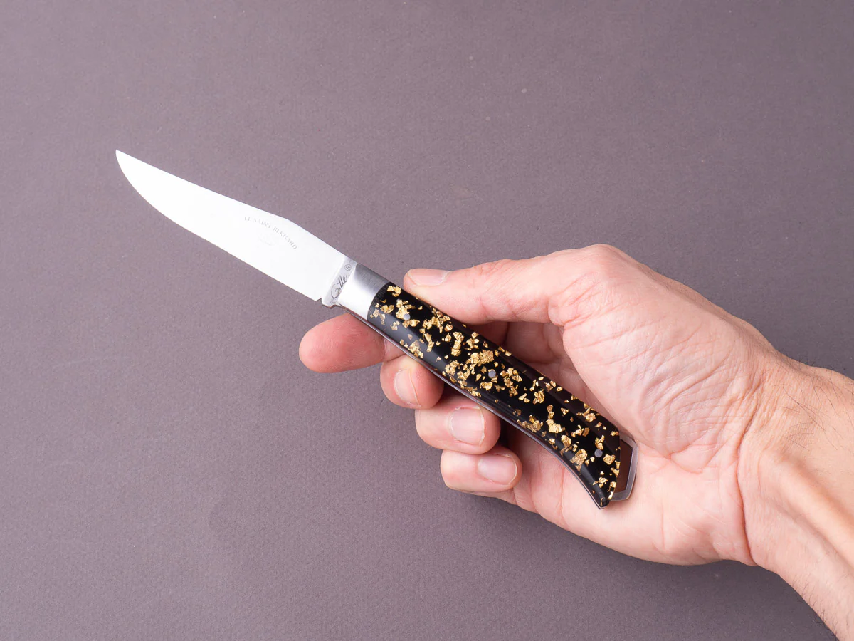 Fontenille-Pataud - Folding Knife - Le Saint Bernard -  Lock Back - 90mm - 24K Gold Flake - Image 7