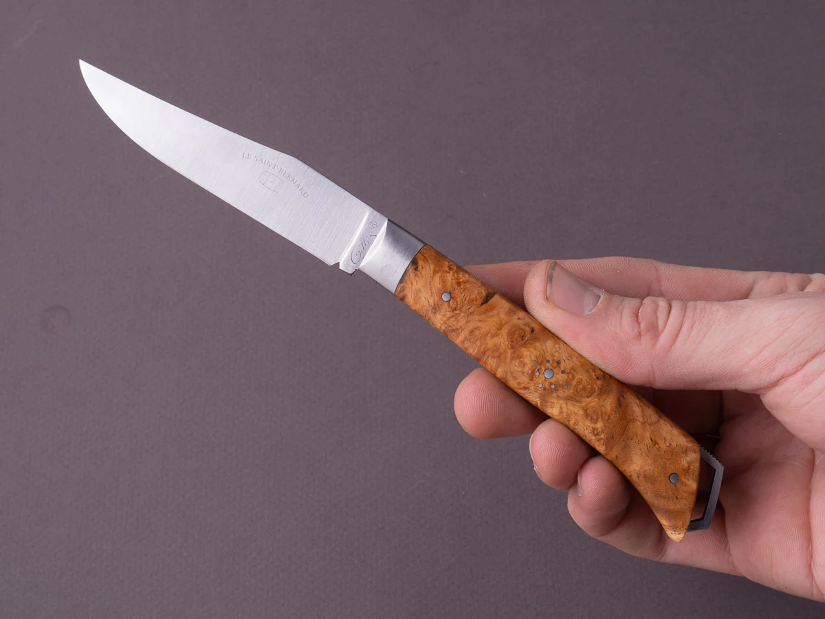 Fontenille-Pataud - Folding Knife - Le Saint Bernard - Lock Back - 90mm - Amboyna Burl - Image 5