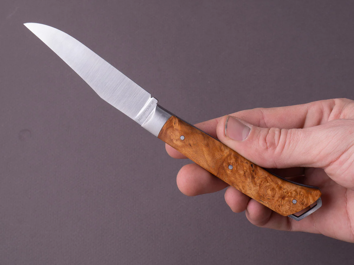Fontenille-Pataud - Folding Knife - Le Saint Bernard - Lock Back - 90mm - Amboyna Burl - Image 6