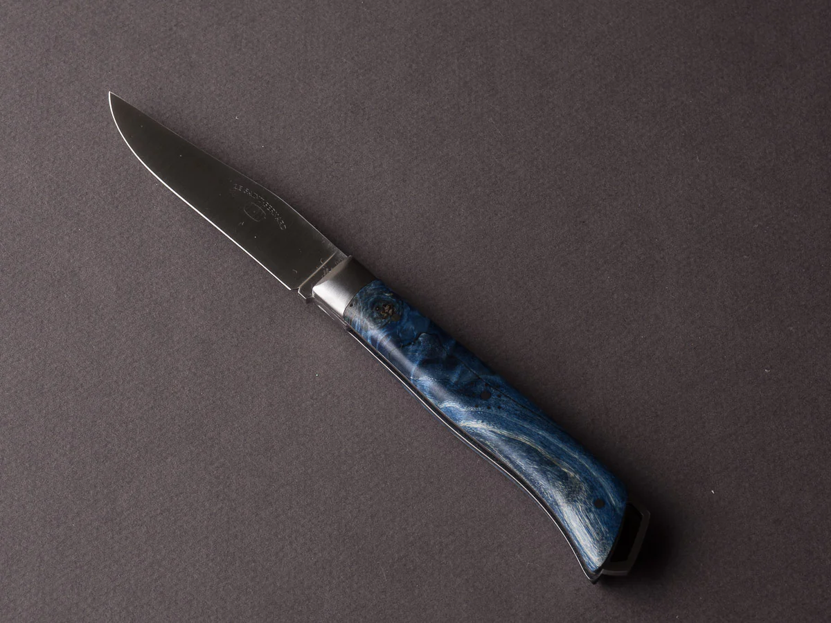 Fontenille-Pataud - Folding Knife - Le Saint Bernard - Blue Poplar Burl - Lock Back - 110mm - Image 2