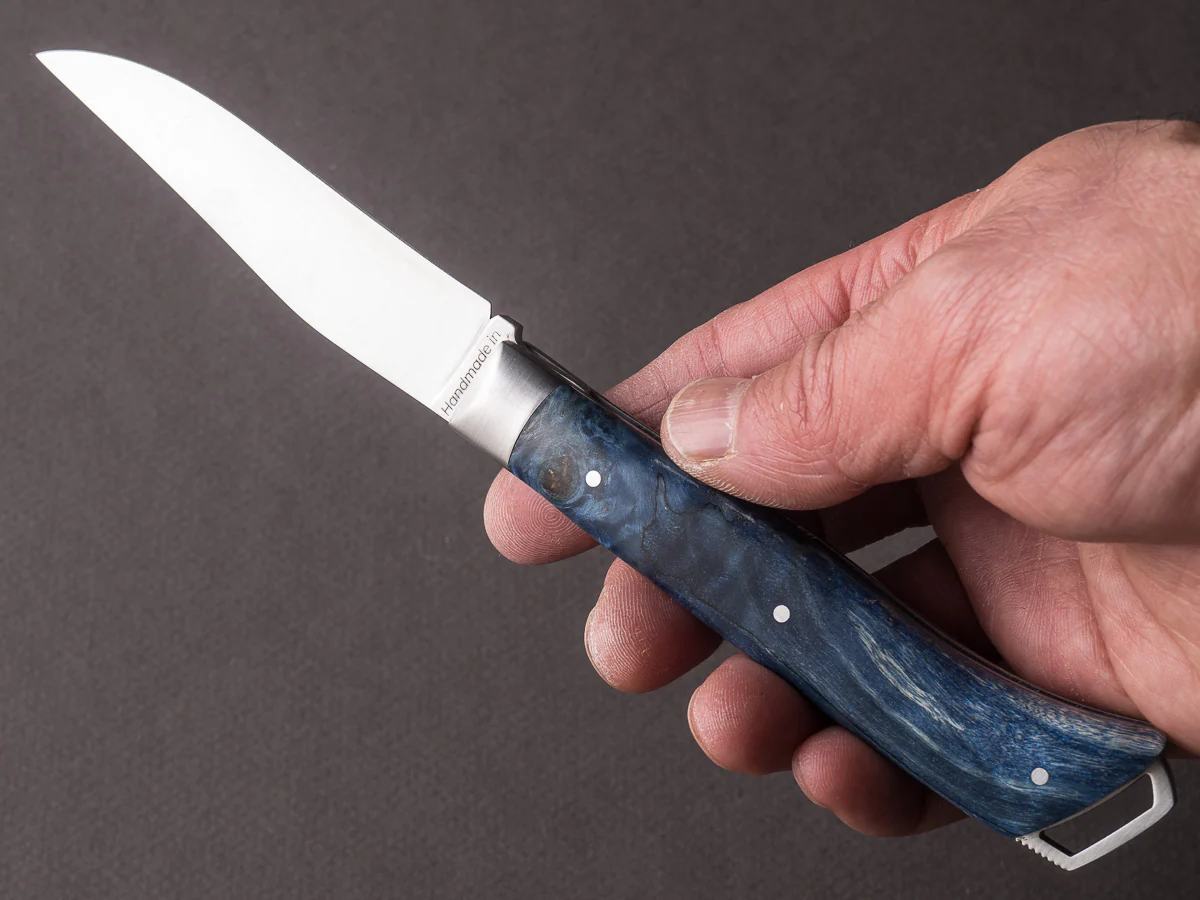 Fontenille-Pataud - Folding Knife - Le Saint Bernard - Blue Poplar Burl - Lock Back - 110mm - Image 4