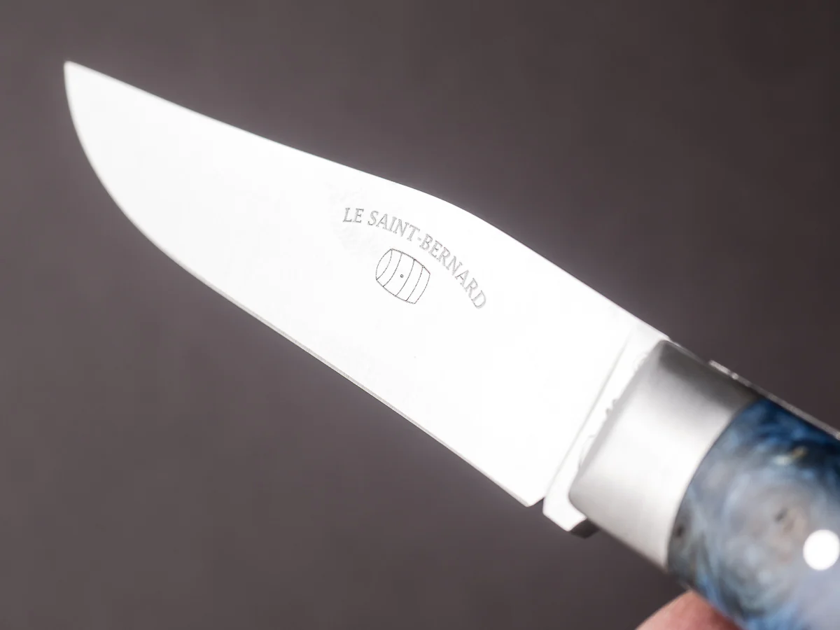 Fontenille-Pataud - Folding Knife - Le Saint Bernard - Blue Poplar Burl - Lock Back - 110mm - Image 7