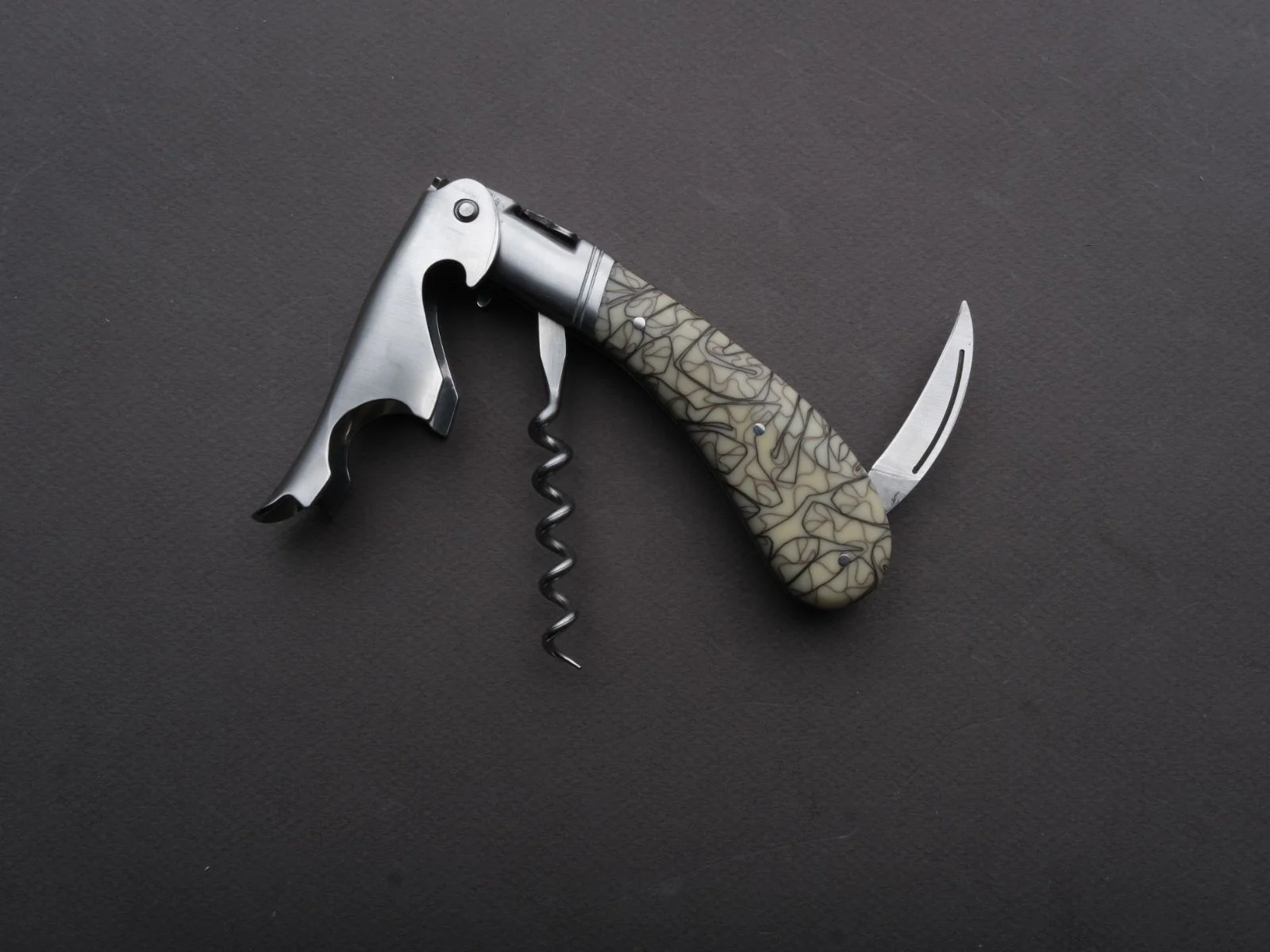 Fontenille Pataud - Sommelier/Wine Key - Laguiole Magnum- Cream Lace Resin Handle - Image 2