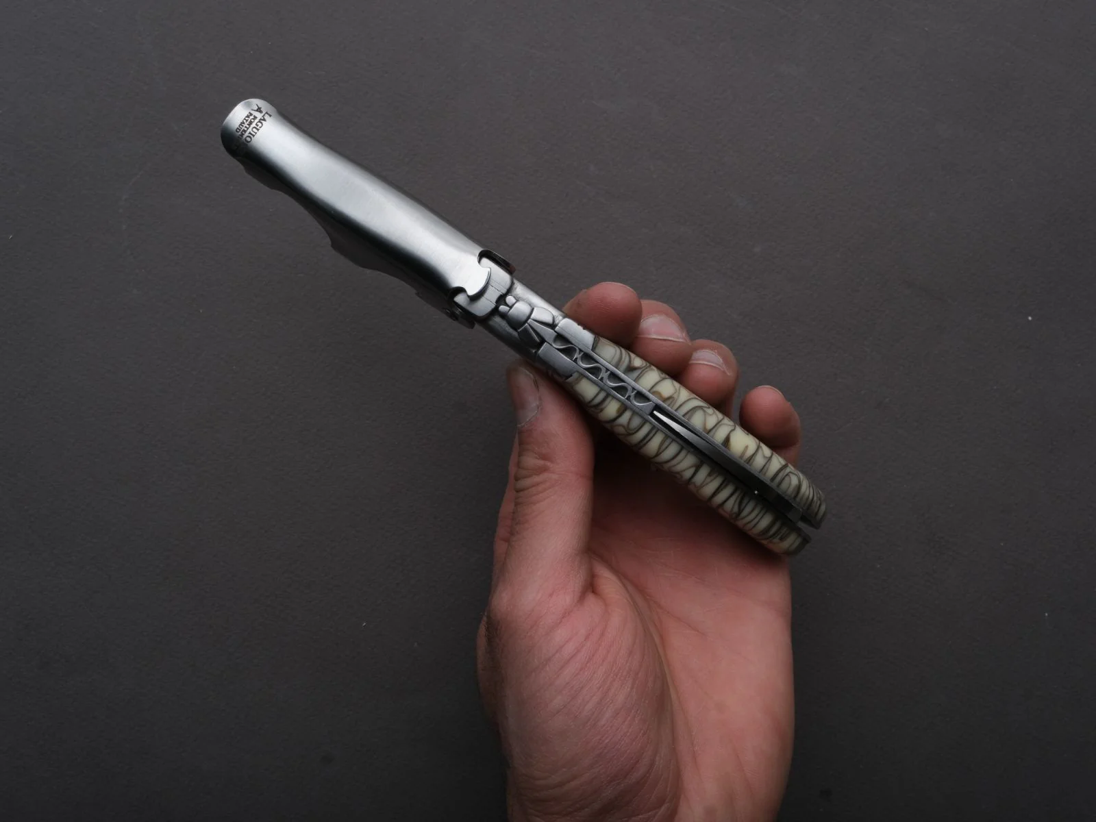 Fontenille Pataud - Sommelier/Wine Key - Laguiole Magnum- Cream Lace Resin Handle - Image 5