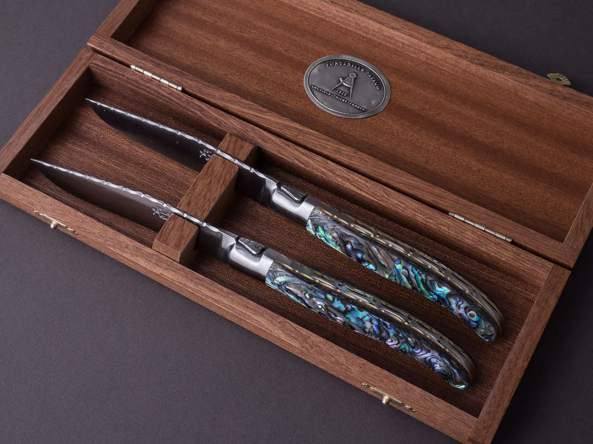 Fontenille-Pataud - Steak Knives - Set of 2 - Laguiole - Mother of Pearl - Image 12