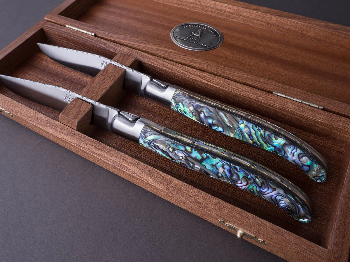 Fontenille-Pataud - Steak Knives - Set of 2 - Laguiole - Mother of Pearl - Image 13