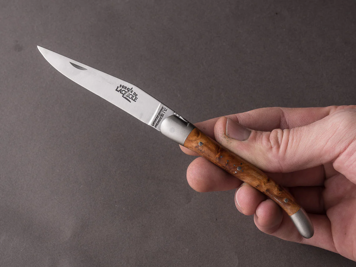 Forge De Laguiole - 90mm Folding Knife - Spring System - Thuya Handle and Satin Finish - Image 6